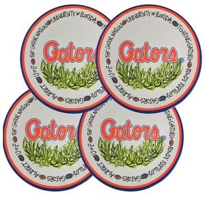 Florida Gators Melamine‎ Dinner Plates by Magnolia Lane NWT set of 4